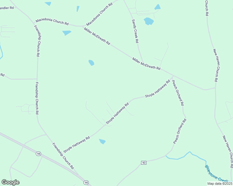 map of restaurants, bars, coffee shops, grocery stores, and more near 745 Stoyle Hattaway Road in Danielsville