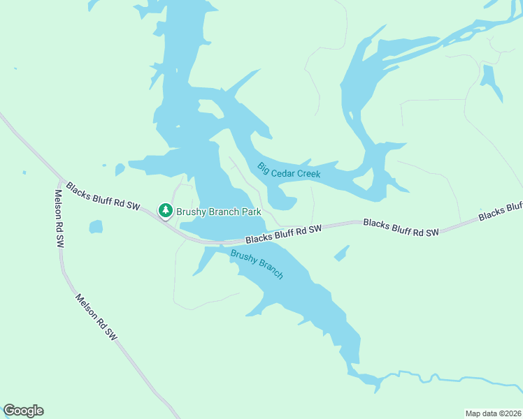 map of restaurants, bars, coffee shops, grocery stores, and more near 7130 Blacks Bluff Road Southwest in Cave Spring