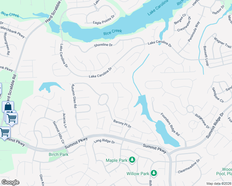 map of restaurants, bars, coffee shops, grocery stores, and more near 412 Indigo Ridge Drive in Columbia