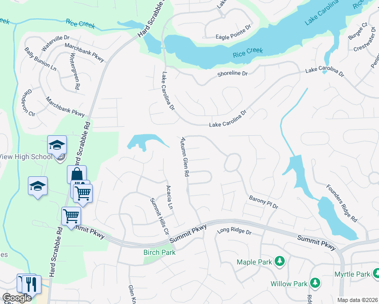 map of restaurants, bars, coffee shops, grocery stores, and more near 4 High Glen Court in Columbia