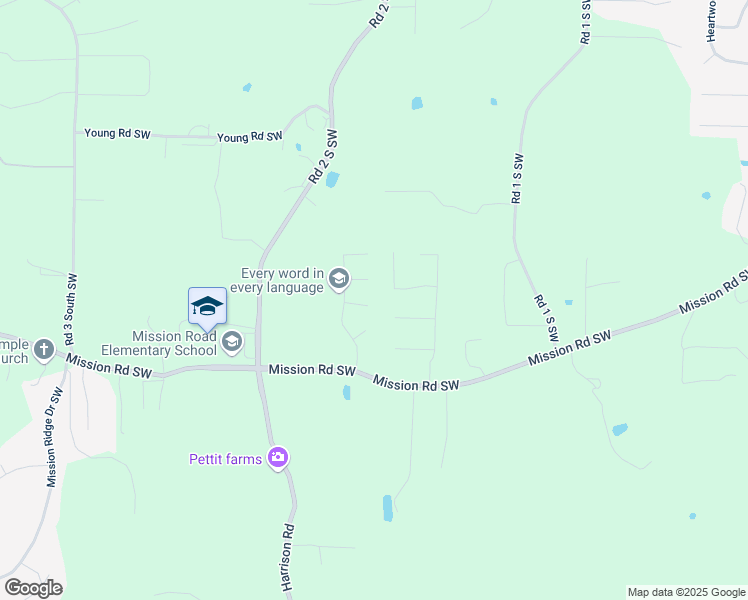 map of restaurants, bars, coffee shops, grocery stores, and more near 17 Bramblewood Place Southwest in Cartersville