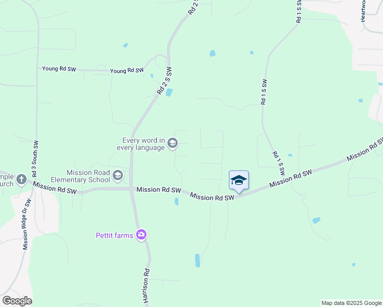 map of restaurants, bars, coffee shops, grocery stores, and more near 17 Bramblewood Place Southwest in Cartersville
