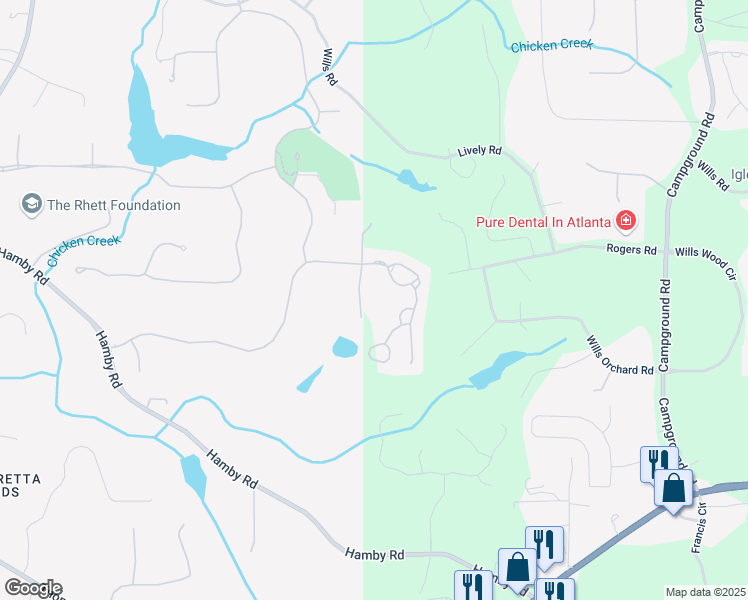 map of restaurants, bars, coffee shops, grocery stores, and more near 5041 Kings Close in Alpharetta