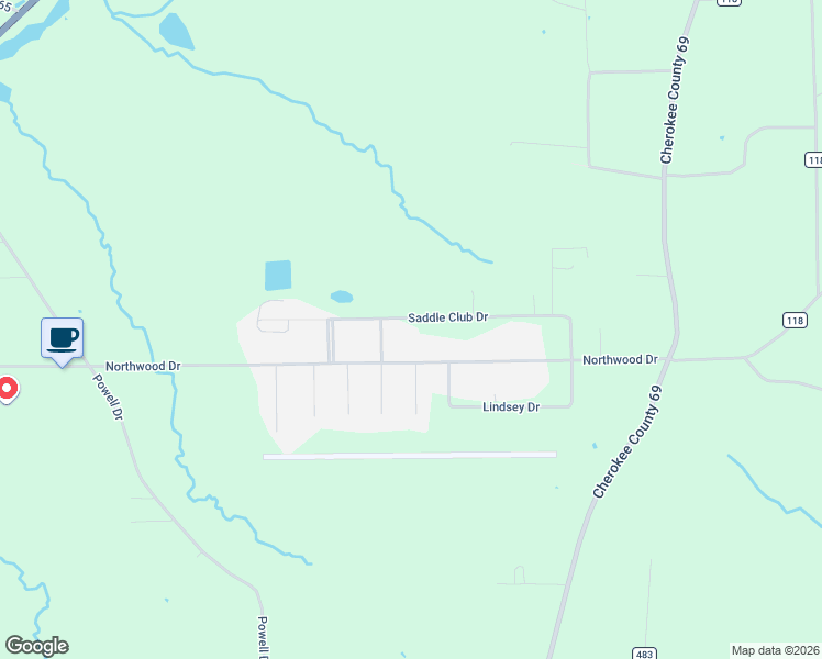 map of restaurants, bars, coffee shops, grocery stores, and more near 930 Saddle Club Drive in Centre