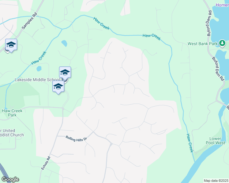 map of restaurants, bars, coffee shops, grocery stores, and more near 2810 Olde Harvard Landing in Cumming