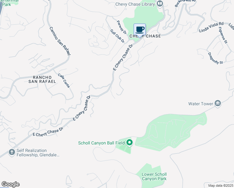 map of restaurants, bars, coffee shops, grocery stores, and more near 2 North Glendale Avenue in Glendale