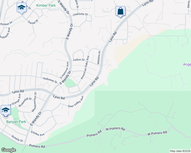 map of restaurants, bars, coffee shops, grocery stores, and more near 2881 Lodgewood Street in Thousand Oaks