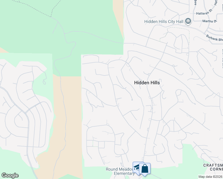 map of restaurants, bars, coffee shops, grocery stores, and more near 5565 Jed Smith Road in Hidden Hills