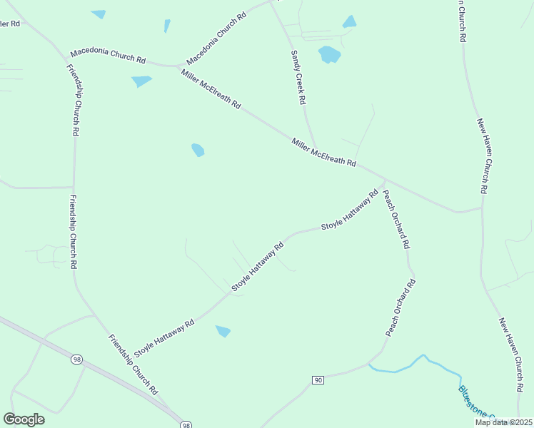 map of restaurants, bars, coffee shops, grocery stores, and more near 745 Stoyle Hattaway Road in Danielsville