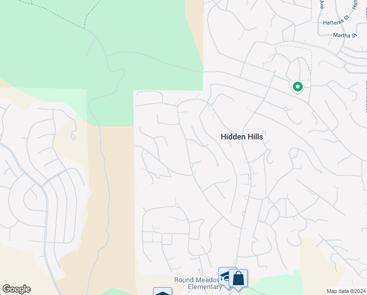 map of restaurants, bars, coffee shops, grocery stores, and more near 5565 Jed Smith Road in Hidden Hills