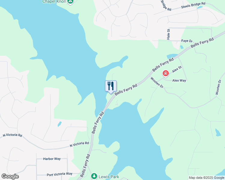map of restaurants, bars, coffee shops, grocery stores, and more near 135 Marina Court in Canton