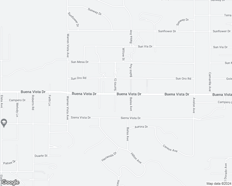map of restaurants, bars, coffee shops, grocery stores, and more near 57976 Buena Vista Drive in Yucca Valley