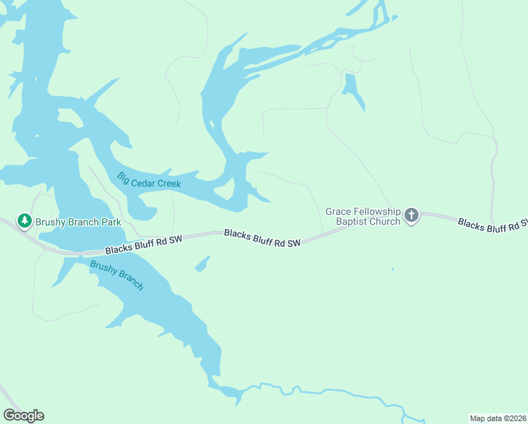 map of restaurants, bars, coffee shops, grocery stores, and more near 6928 Blacks Bluff Road Southwest in Cave Spring