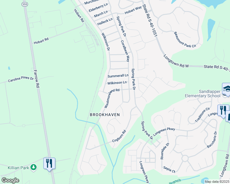 map of restaurants, bars, coffee shops, grocery stores, and more near 363 Westmoreland Road in Columbia