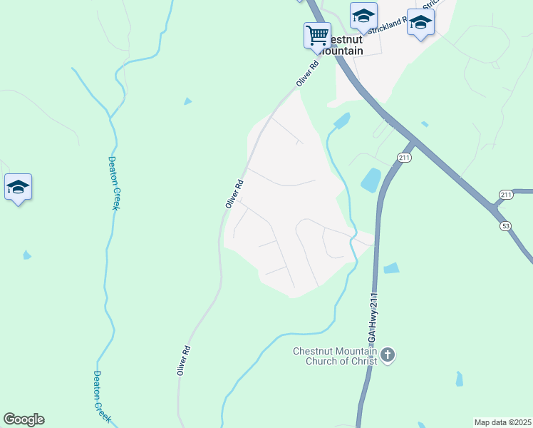 map of restaurants, bars, coffee shops, grocery stores, and more near 5065 Stoneridge Drive in Flowery Branch