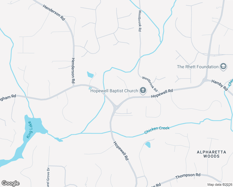 map of restaurants, bars, coffee shops, grocery stores, and more near 2425 Birmingham Road in Alpharetta