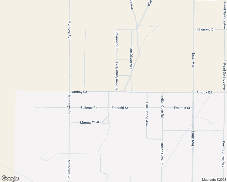 map of restaurants, bars, coffee shops, grocery stores, and more near 68750 Amboy Road in Twentynine Palms