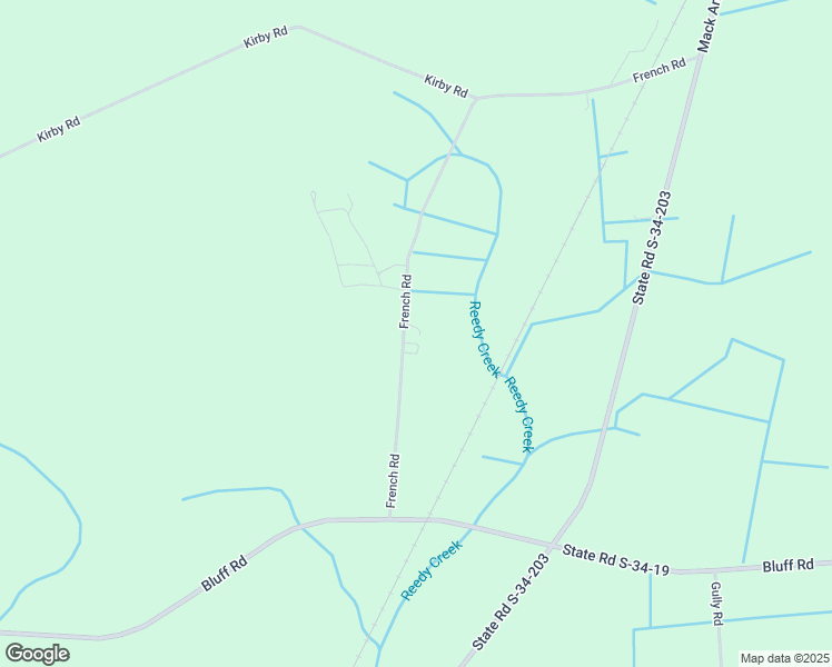 map of restaurants, bars, coffee shops, grocery stores, and more near 1084 French Road in Mullins