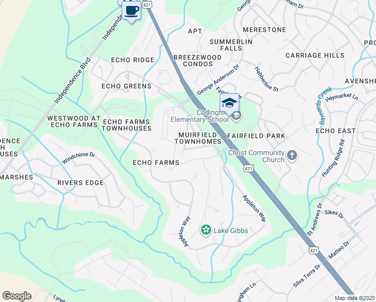 map of restaurants, bars, coffee shops, grocery stores, and more near 406 Newcastleton Drive in Wilmington