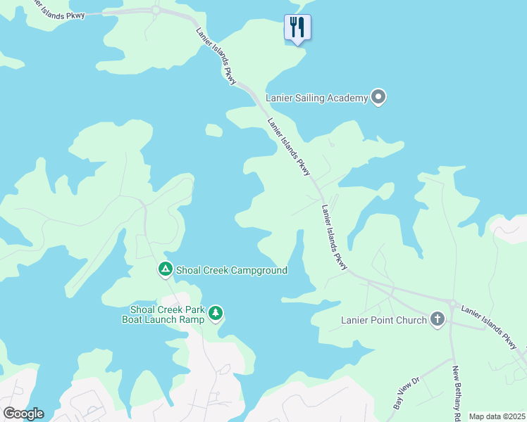 map of restaurants, bars, coffee shops, grocery stores, and more near 2950 Pass Drive in Buford