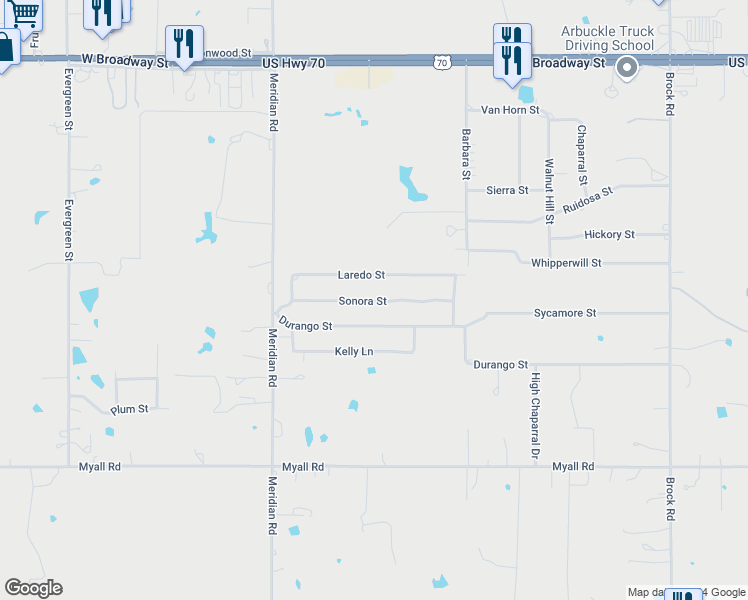 map of restaurants, bars, coffee shops, grocery stores, and more near 132 Sonora Street in Ardmore