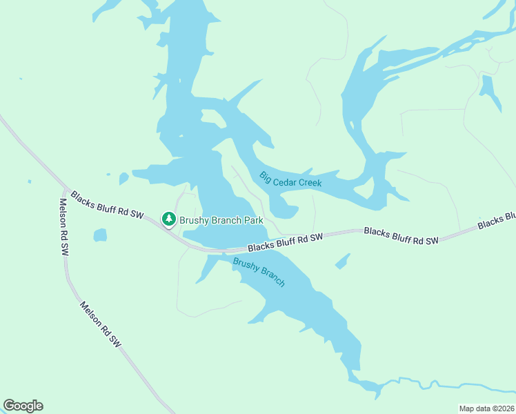 map of restaurants, bars, coffee shops, grocery stores, and more near 7130 Blacks Bluff Road Southwest in Cave Spring