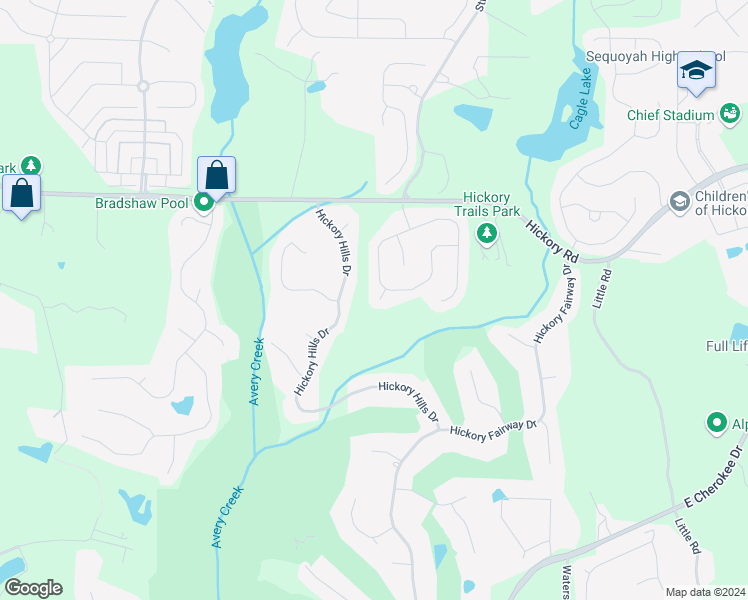 map of restaurants, bars, coffee shops, grocery stores, and more near 304 Meadow Point in Canton
