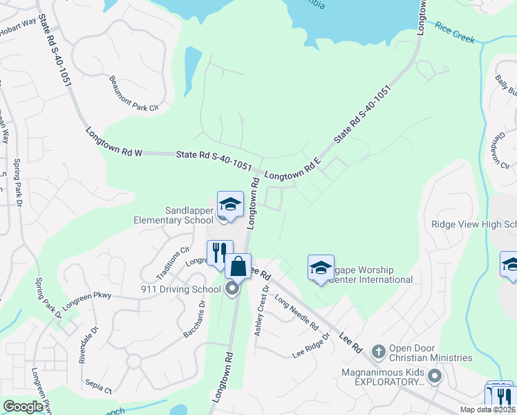 map of restaurants, bars, coffee shops, grocery stores, and more near 318 Gatesbrook Drive in Blythewood