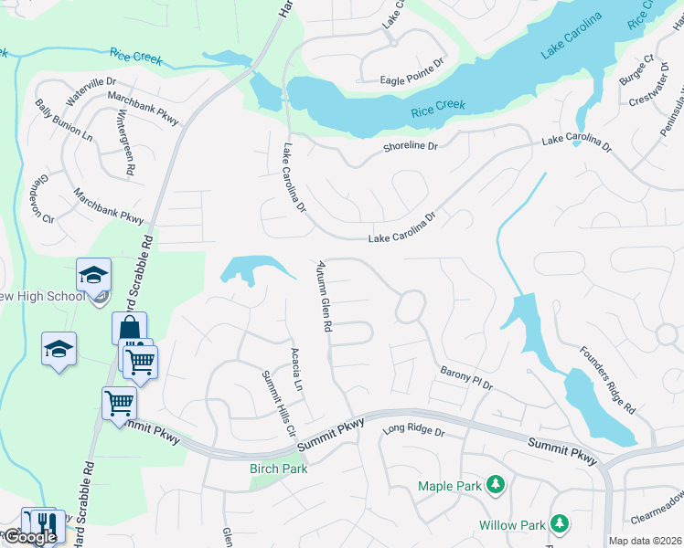 map of restaurants, bars, coffee shops, grocery stores, and more near 4 High Glen Court in Columbia