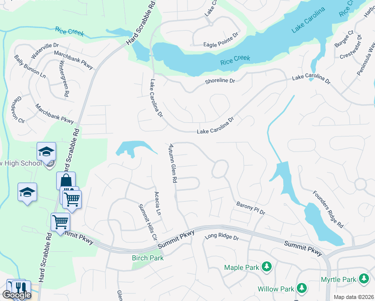 map of restaurants, bars, coffee shops, grocery stores, and more near 11 High Glen Court in Columbia