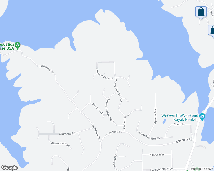 map of restaurants, bars, coffee shops, grocery stores, and more near 1506 Harbor Watch Court in Woodstock