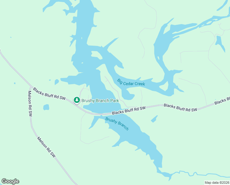 map of restaurants, bars, coffee shops, grocery stores, and more near 7130 Blacks Bluff Road Southwest in Cave Spring