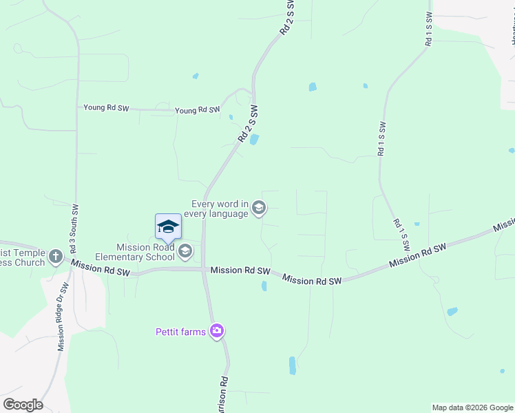 map of restaurants, bars, coffee shops, grocery stores, and more near 35 Bramblewood Drive Southwest in Cartersville