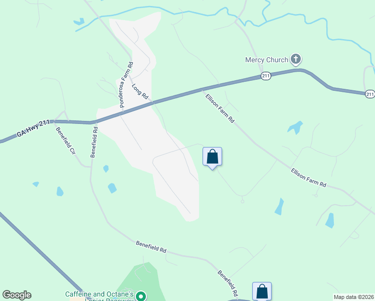 map of restaurants, bars, coffee shops, grocery stores, and more near 1037 Regency Park Dr in Braselton