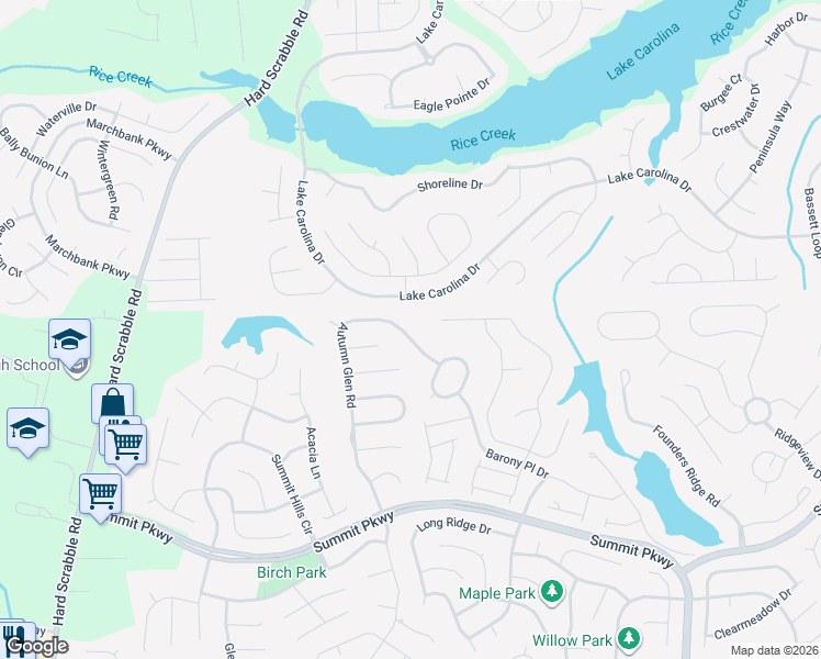 map of restaurants, bars, coffee shops, grocery stores, and more near 15 High Glen Court in Columbia