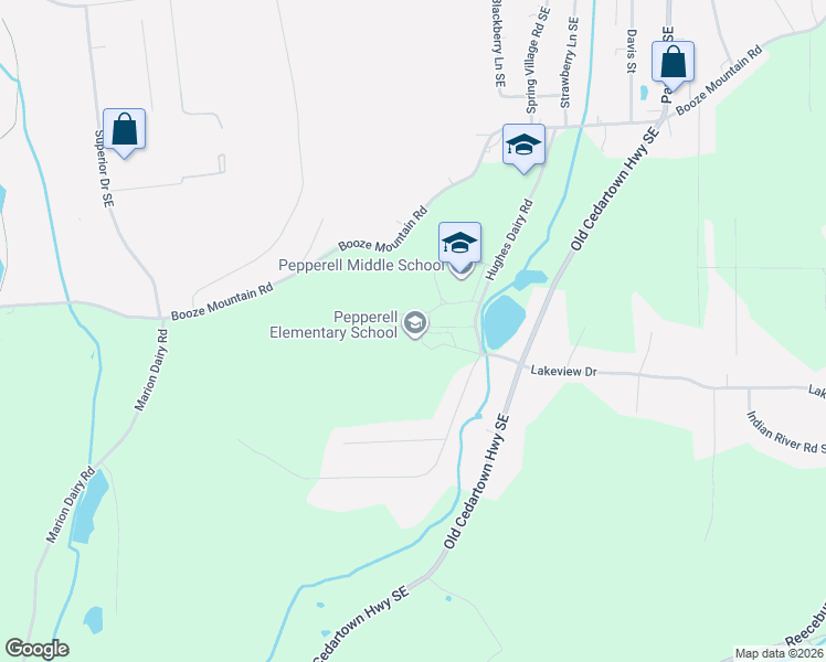 map of restaurants, bars, coffee shops, grocery stores, and more near 12 Conns Lake Road Southeast in Lindale