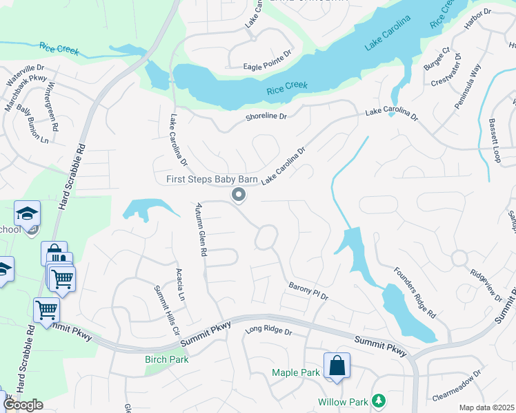 map of restaurants, bars, coffee shops, grocery stores, and more near 331 Indigo Springs Drive in Columbia