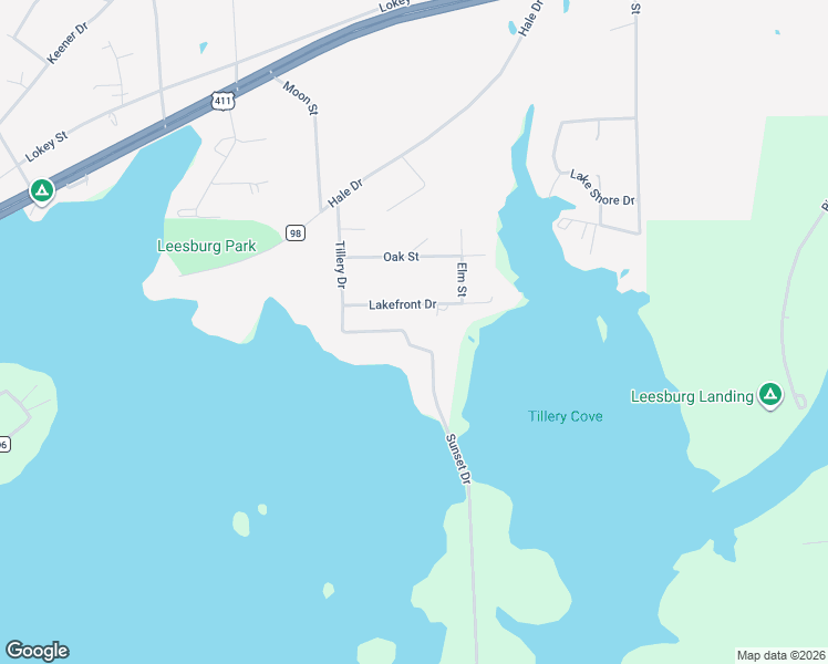 map of restaurants, bars, coffee shops, grocery stores, and more near 1170 Sunset Drive in Leesburg