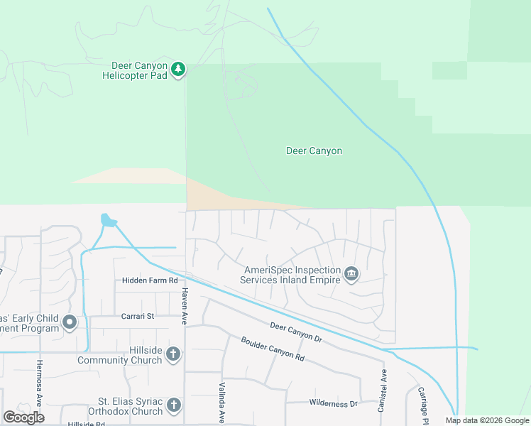 map of restaurants, bars, coffee shops, grocery stores, and more near 5000 Roan Court in Rancho Cucamonga