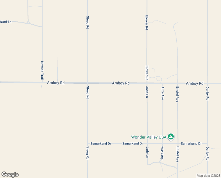 map of restaurants, bars, coffee shops, grocery stores, and more near 80235 Amboy Road in Twentynine Palms