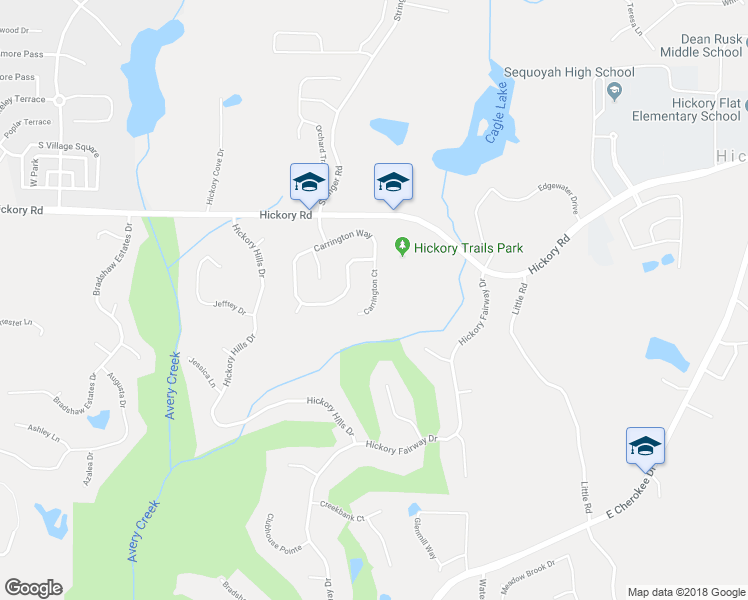 map of restaurants, bars, coffee shops, grocery stores, and more near 512 Carrington Court in Canton