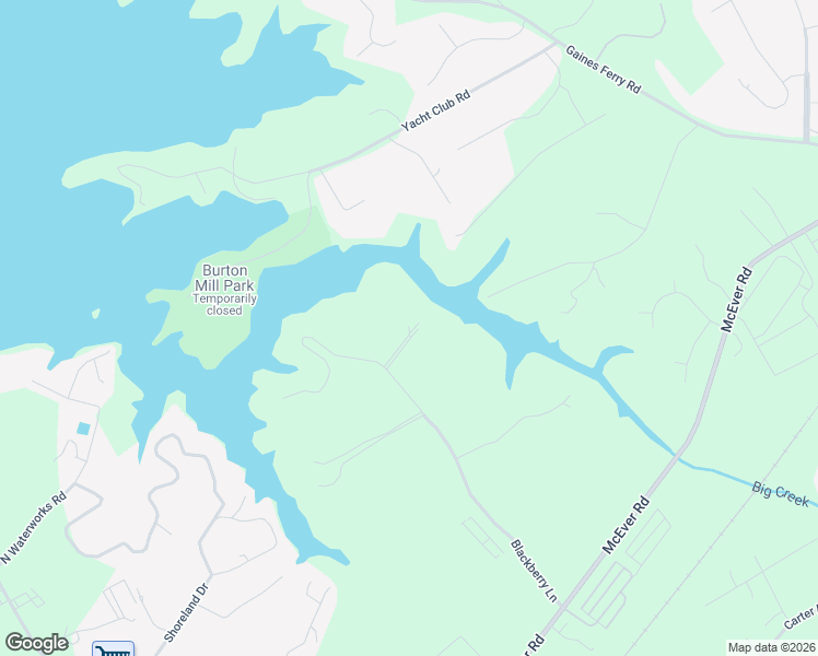 map of restaurants, bars, coffee shops, grocery stores, and more near 5975 Blackberry Lane in Buford