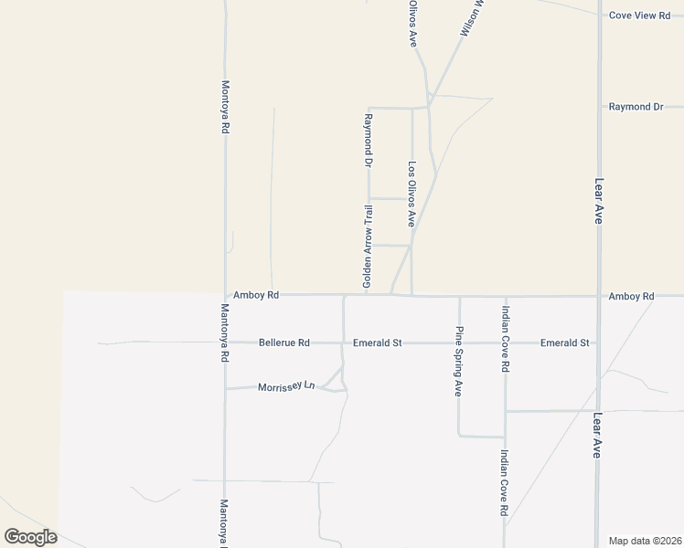 map of restaurants, bars, coffee shops, grocery stores, and more near 68750 Amboy Road in Twentynine Palms