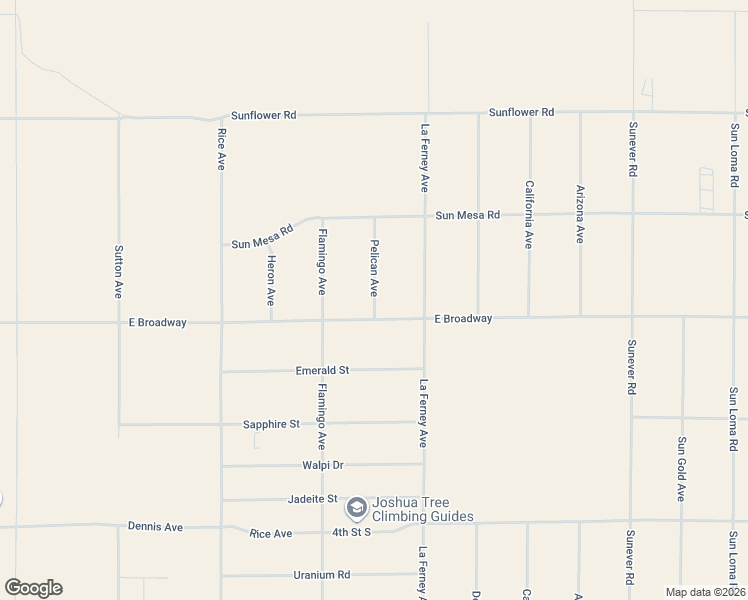 map of restaurants, bars, coffee shops, grocery stores, and more near 6224 Pelican Avenue in Joshua Tree