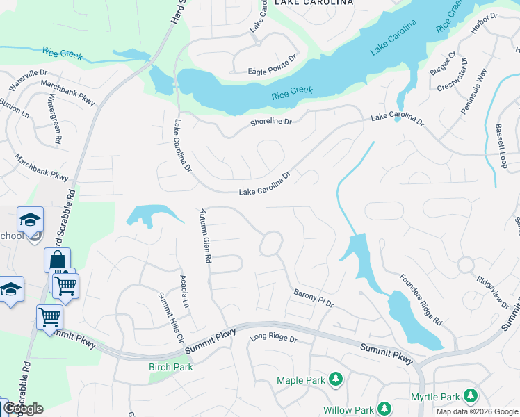 map of restaurants, bars, coffee shops, grocery stores, and more near 332 Indigo Springs Drive in Columbia
