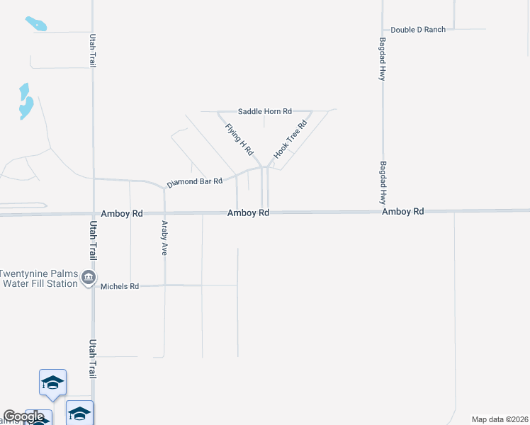 map of restaurants, bars, coffee shops, grocery stores, and more near 4882 Sunmore Parkway in Twentynine Palms