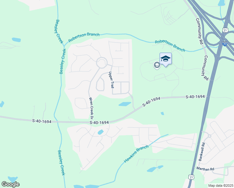 map of restaurants, bars, coffee shops, grocery stores, and more near 514 Upper Trail in Blythewood