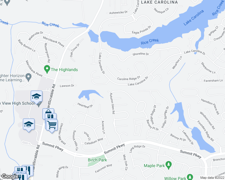 map of restaurants, bars, coffee shops, grocery stores, and more near 509 Autumn Glen Road in Columbia