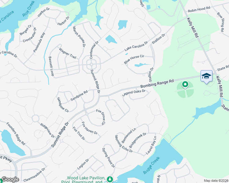 map of restaurants, bars, coffee shops, grocery stores, and more near 408 Bombing Range Road in Columbia