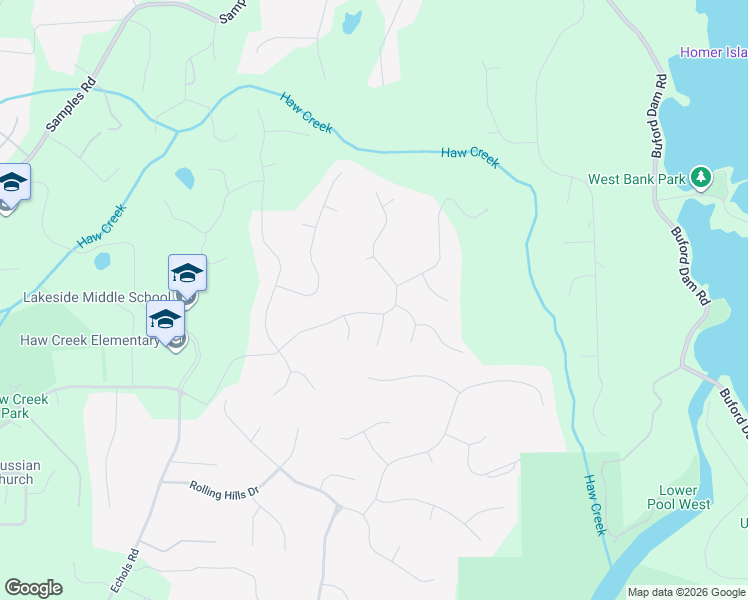 map of restaurants, bars, coffee shops, grocery stores, and more near 2835 Princeton Trce in Cumming